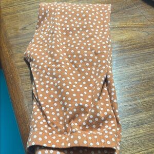 Cat & Jack Orange and White Polka Dot Leggings